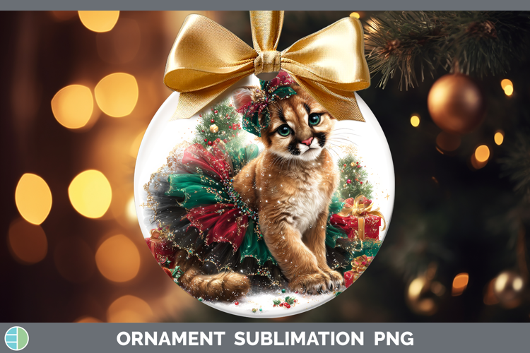 Puma Concolor Ornament Wild Cats Cute Christmas Sublimation