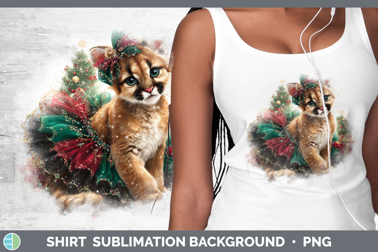 Puma Concolor Shirt Wild Cats Cute Christmas Sublimation Bac