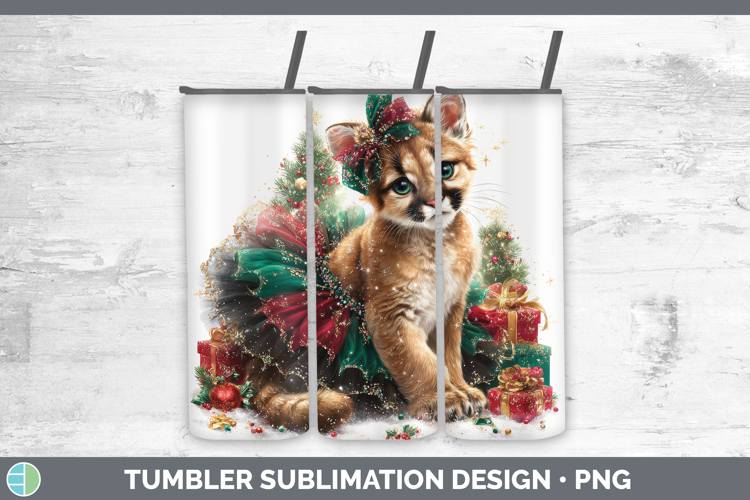 Puma Concolor Tumbler Wild Cats Cute Christmas Sublimation 2