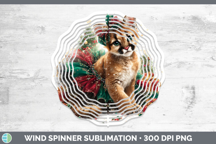 GorgeousWild Cats Cute Christmas Wind Spinner design.