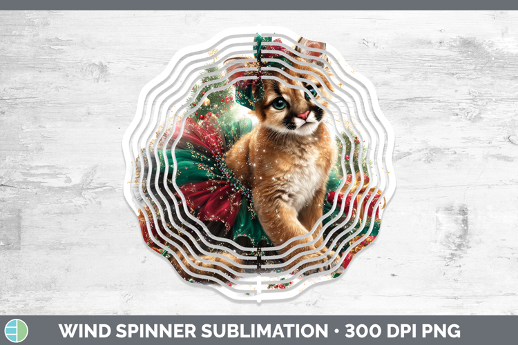 Puma Concolor Wind Spinner Wild Cats Cute Christmas Sublimat