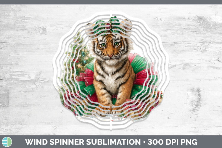 GorgeousWild Cats Cute Christmas Wind Spinner design.