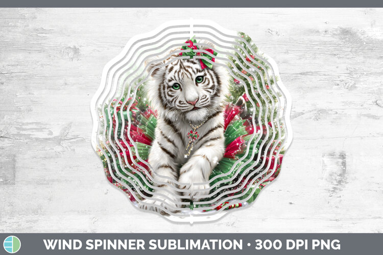 GorgeousWild Cats Cute Christmas Wind Spinner design.