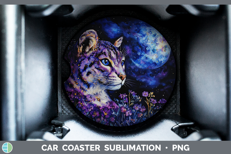 Wild Cats Galaxy Andean Mountain Cat Car Coaster Sublimation