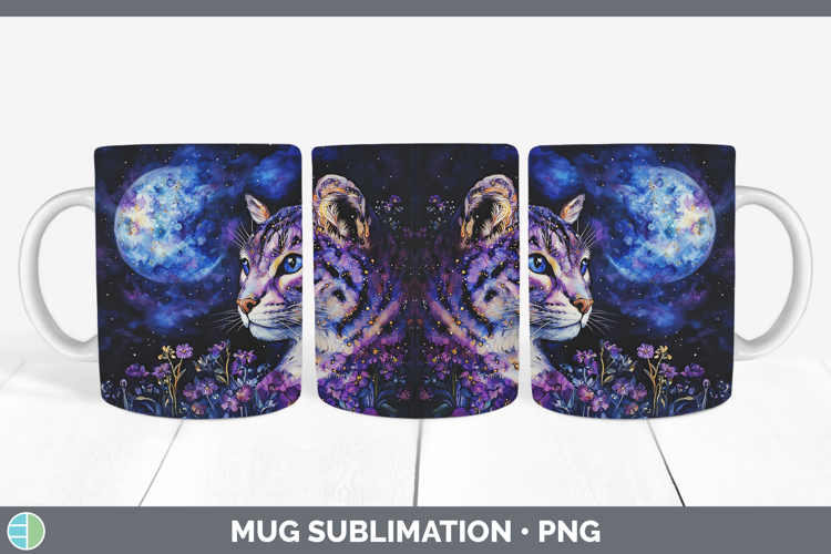 Wild Cats Galaxy Andean Mountain Cat Mug Wrap Sublimation Co