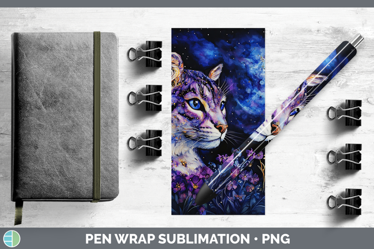 Wild Cats Galaxy Andean Mountain Cat Pen Wrap Sublimation Pe