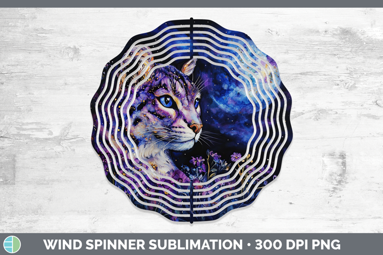 Wild Cats Galaxy Andean Mountain Cat Wind Spinner Sublimatio