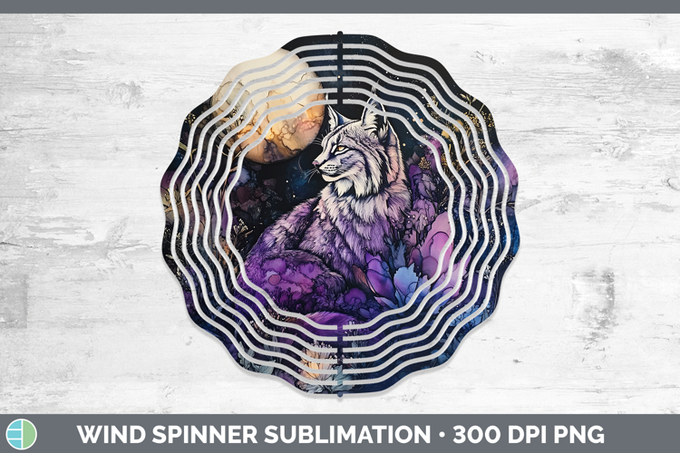 Wild Cats Galaxy Canada Lynx Wind Spinner Sublimation Spinne