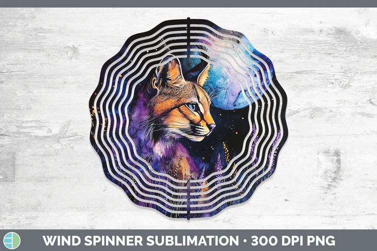 Wild Cats Galaxy Caracal Wind Spinner Sublimation Spinner De