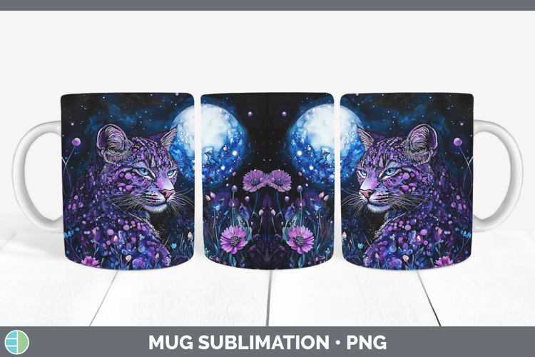 Wild Cats Galaxy Geoffroys Cat Mug Wrap Sublimation Coffee C