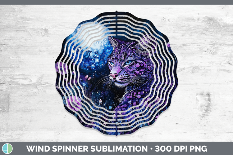 Wild Cats Galaxy Geoffroys Cat Wind Spinner Sublimation Spin