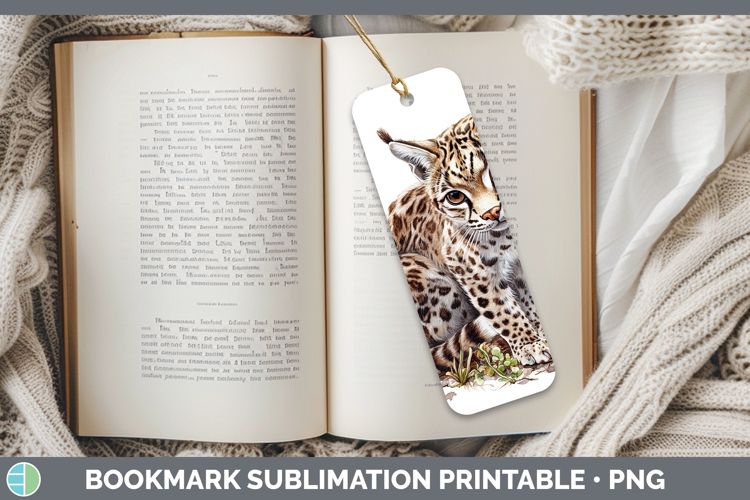 Wild Cats Geoffroys Bookmark Sublimation Printable Designs