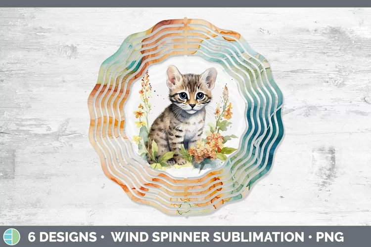 Wild Cats Geoffroys Cat Wind Spinner Sublimation Spinner Des