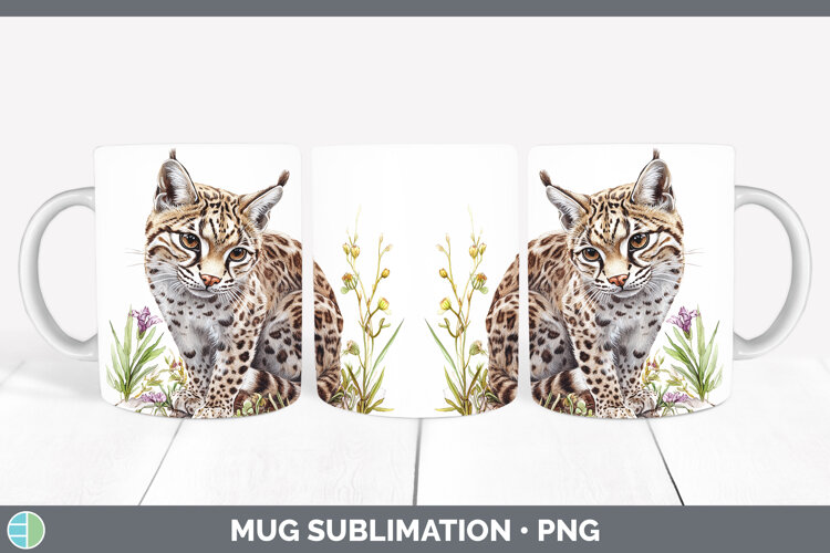 GorgeousWild Cats Mug Wrap design.