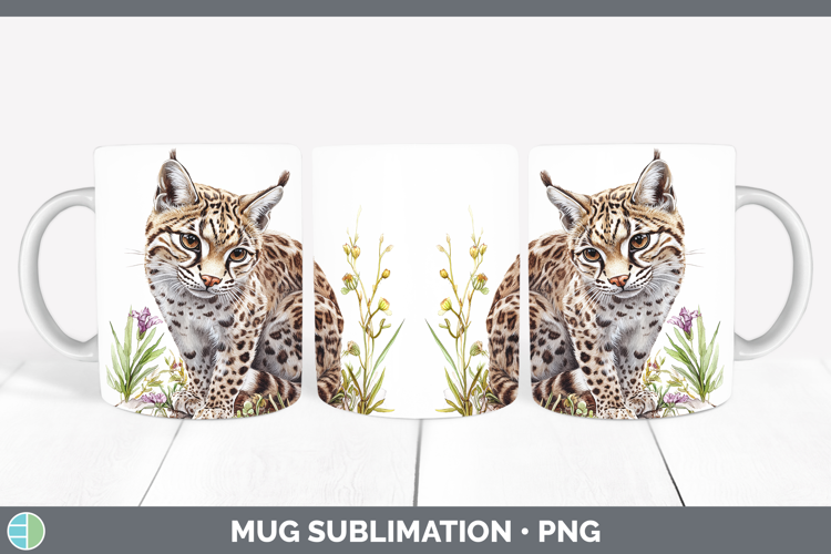 Wild Cats Geoffroys Mug Wrap Sublimation Coffee Cup Designs