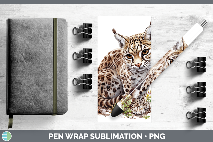 Wild Cats Geoffroys Pen Wrap Sublimation Pen Designs
