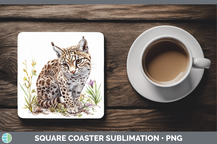 Wild Cats Geoffroys Square Coaster Sublimation Coaster Desig