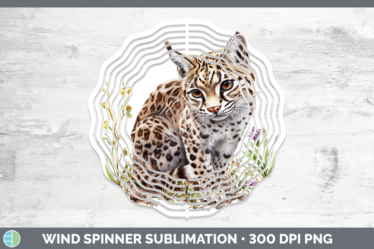 Wild Cats Geoffroys Wind Spinner Sublimation Spinner Designs