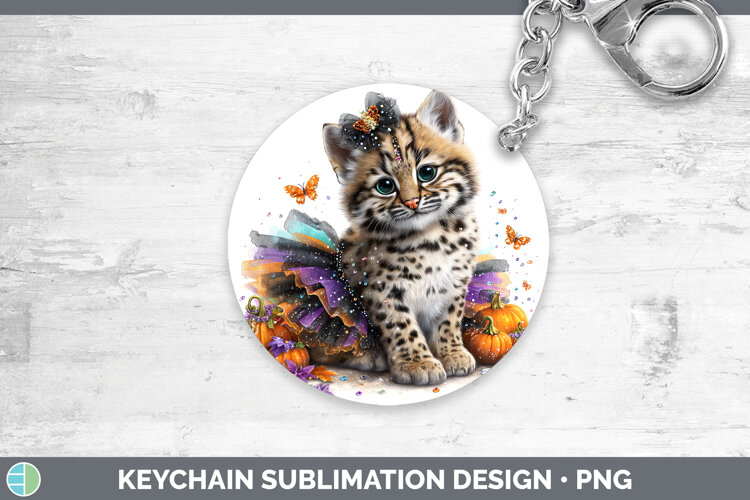 GorgeousWild Cats Halloween Keychain design.