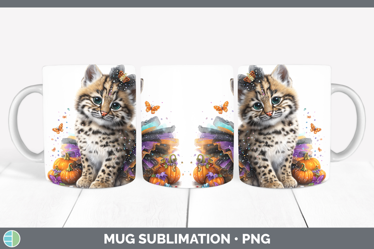 Wild Cats Halloween Andean Mountain Cat Mug Wrap Sublimation