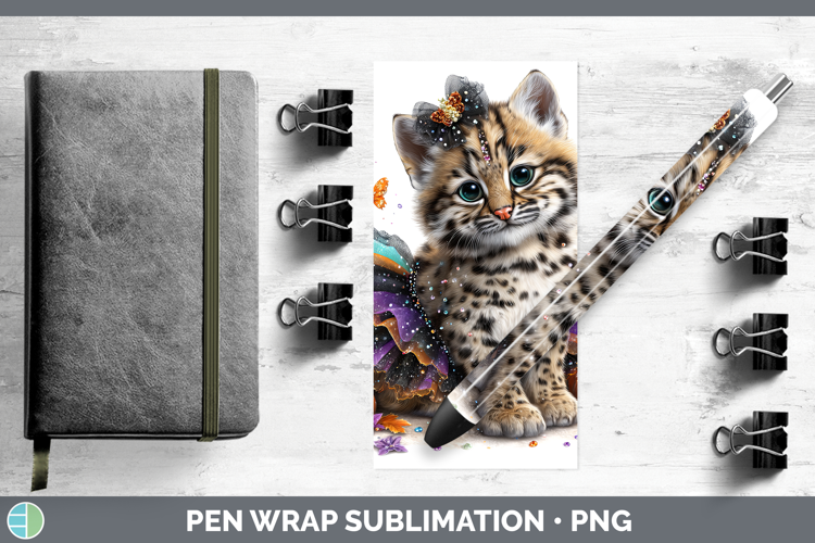 Wild Cats Halloween Andean Mountain Cat Pen Wrap Sublimation