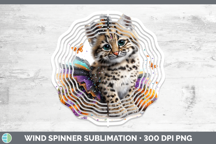 Wild Cats Halloween Andean Mountain Cat Wind Spinner Sublima