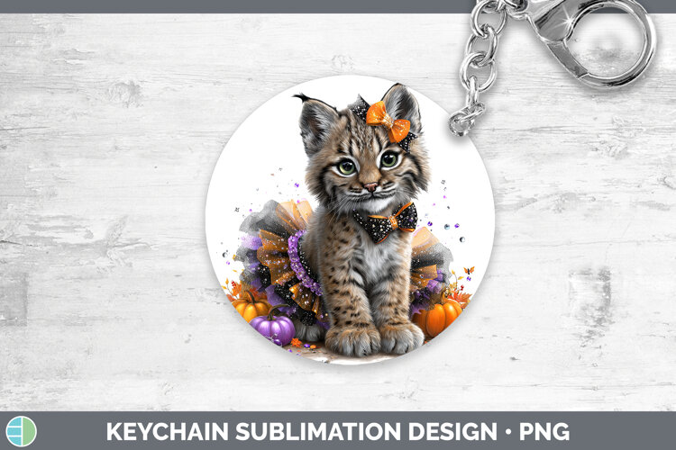 GorgeousWild Cats Halloween Keychain design.