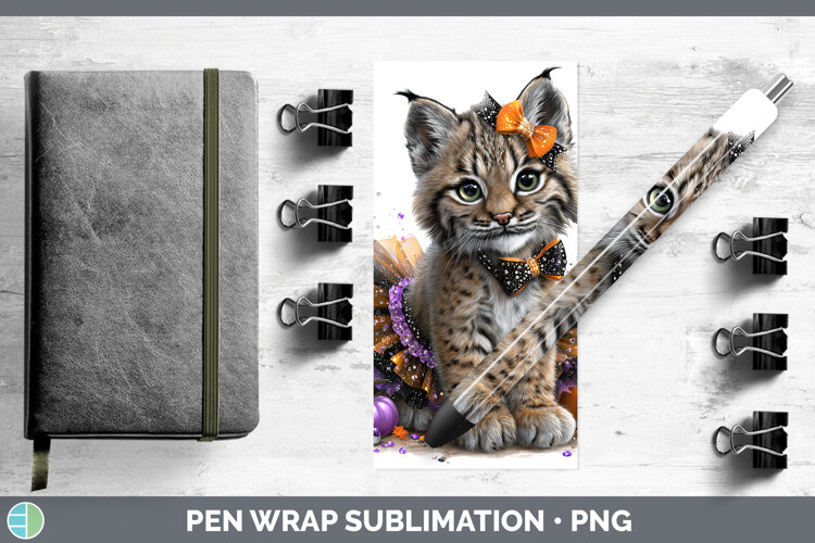 GorgeousWild Cats Halloween Pen Wrap design.