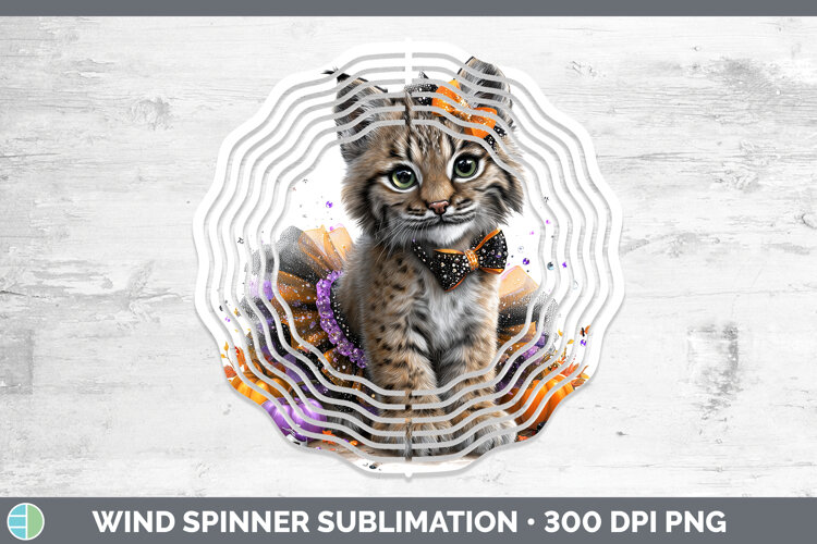 GorgeousWild Cats Halloween Wind Spinner design.