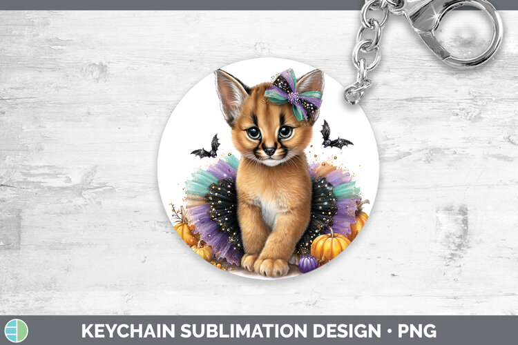 GorgeousWild Cats Halloween Keychain design.