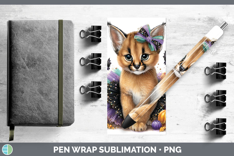 GorgeousWild Cats Halloween Pen Wrap design.