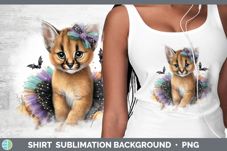 Wild Cats Halloween Caracal Shirt Sublimation Background Des