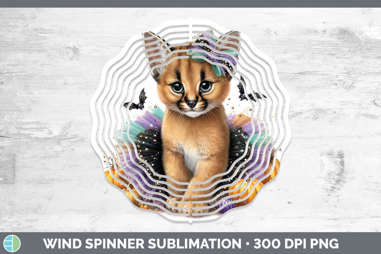 GorgeousWild Cats Halloween Wind Spinner design.