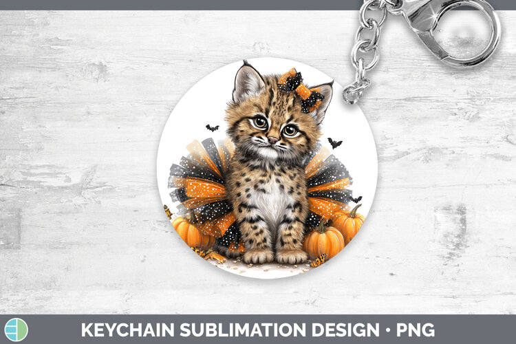 GorgeousWild Cats Halloween Keychain design.