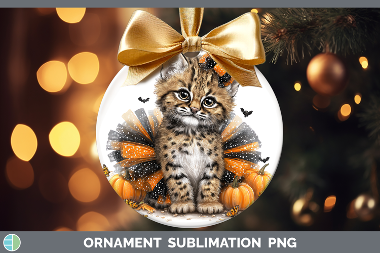 Wild Cats Halloween Geoffroys Cat Ornament Sublimation Baubl