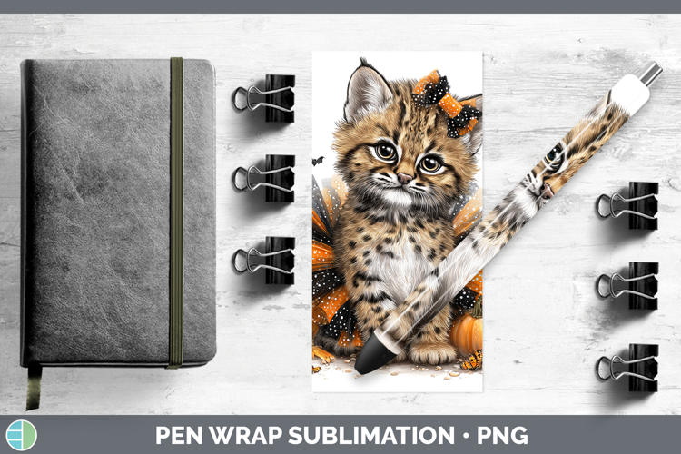 Wild Cats Halloween Geoffroys Cat Pen Wrap Sublimation Pen D