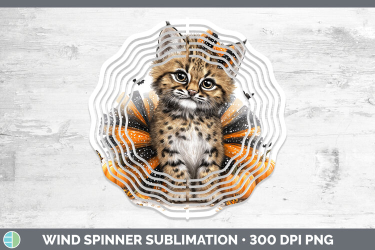 GorgeousWild Cats Halloween Wind Spinner design.