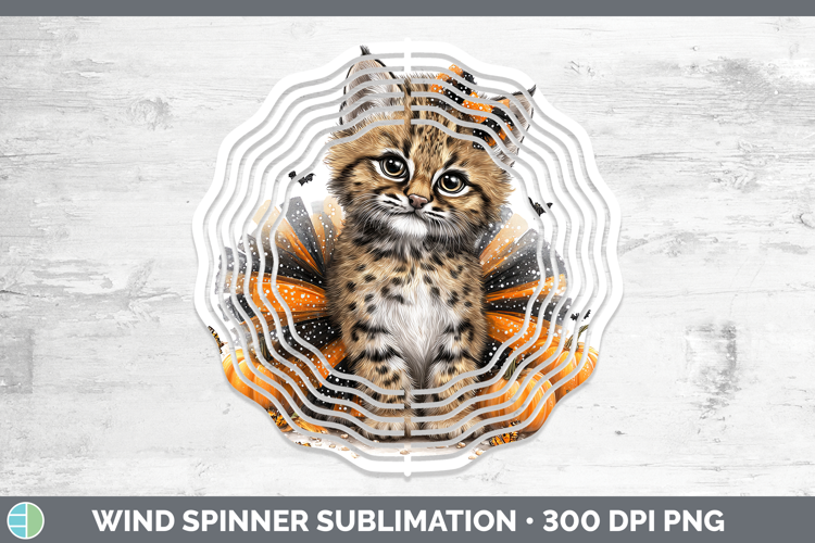 Wild Cats Halloween Geoffroys Cat Wind Spinner Sublimation S