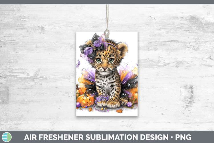 Wild Cats Halloween Leopard Air Freshener Sublimation Car Fr