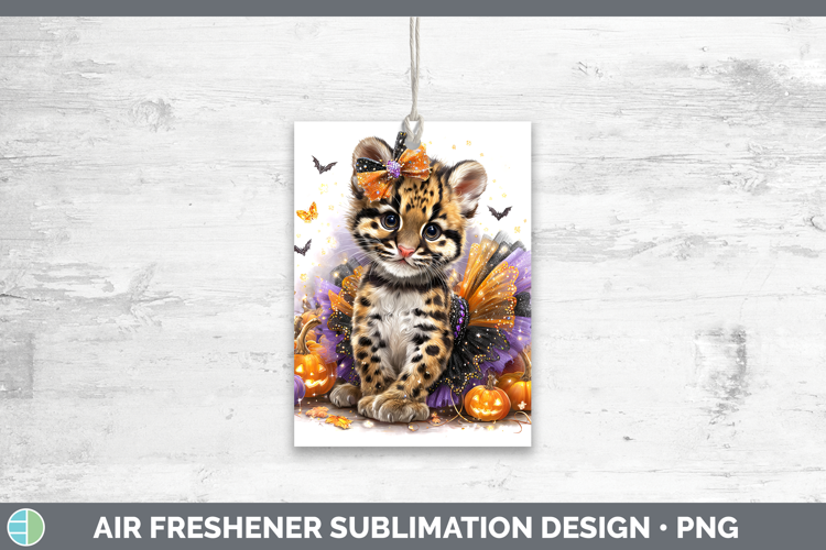 Wild Cats Halloween Leopard Clouded Air Freshener Sublimatio