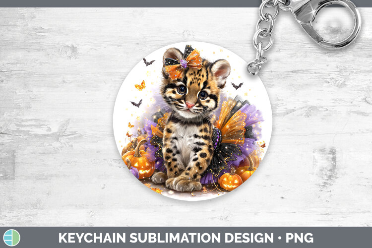 GorgeousWild Cats Halloween Keychain design.