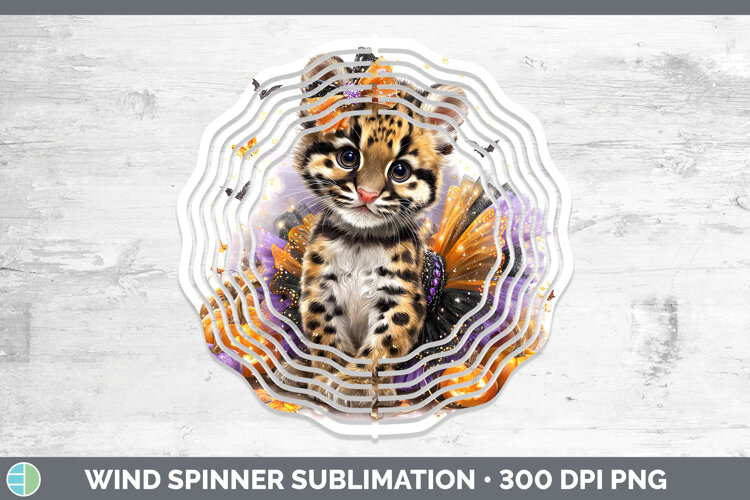 GorgeousWild Cats Halloween Wind Spinner design.