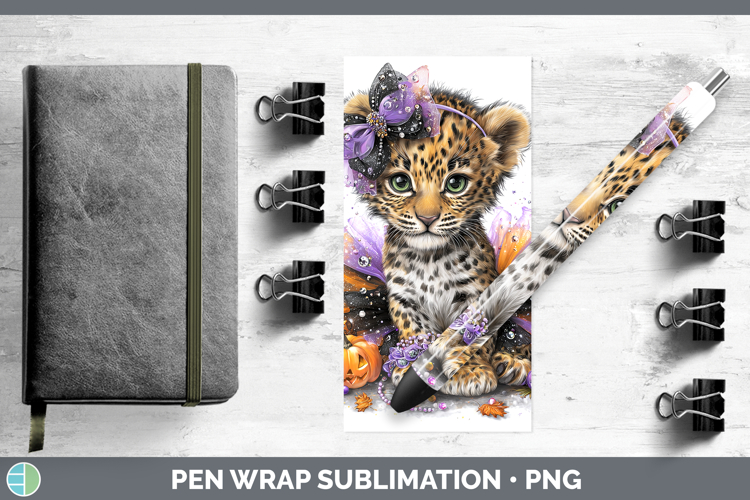 Wild Cats Halloween Leopard Pen Wrap Sublimation Pen Designs