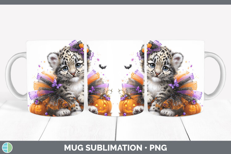 GorgeousWild Cats Halloween Mug Wrap design.
