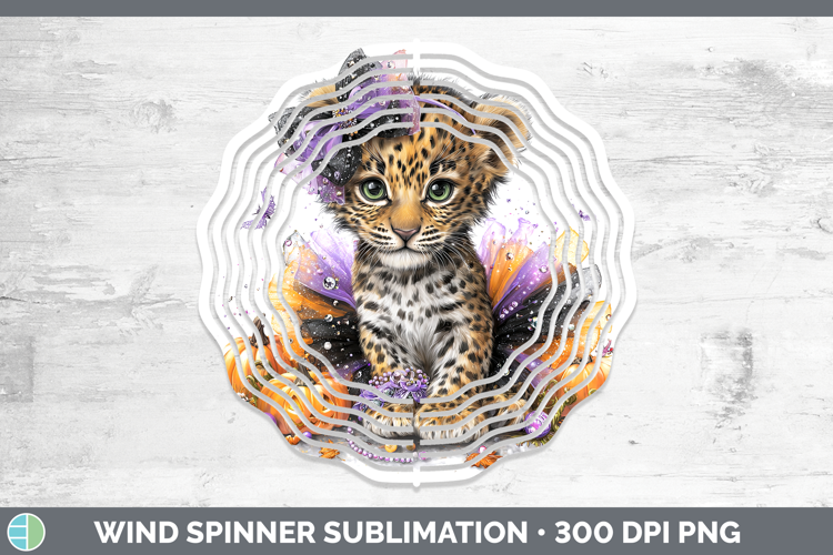 Wild Cats Halloween Leopard Wind Spinner Sublimation Spinner