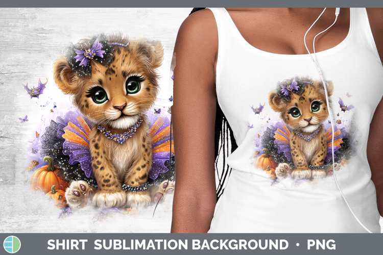 Wild Cats Halloween Lion Shirt Sublimation Background Design
