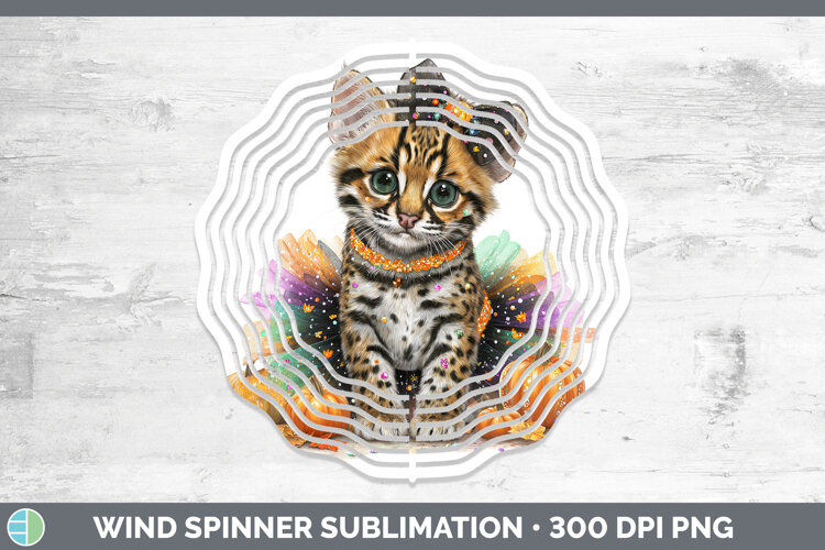 GorgeousWild Cats Halloween Wind Spinner design.