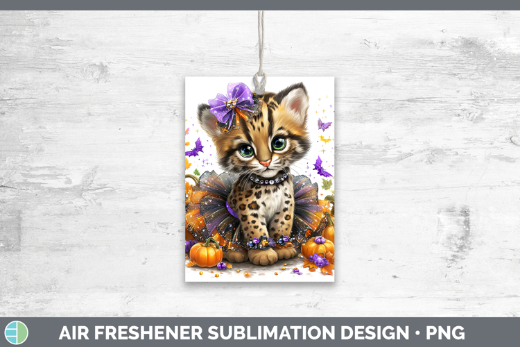 Wild Cats Halloween Ocelot Air Freshener Sublimation Car Fre