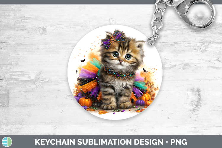 Wild Cats Halloween Pallas Cat Keychain Sublimation Keyring
