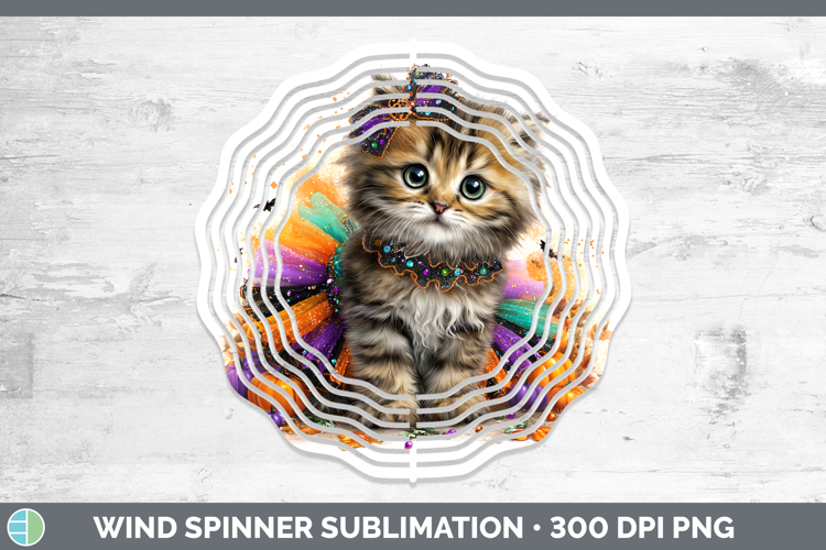 Wild Cats Halloween Pallas Cat Wind Spinner Sublimation Spin